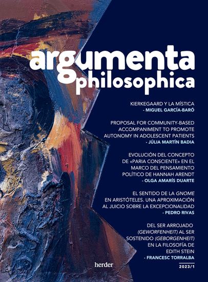 Argumenta philosophica 1 2023 - cover