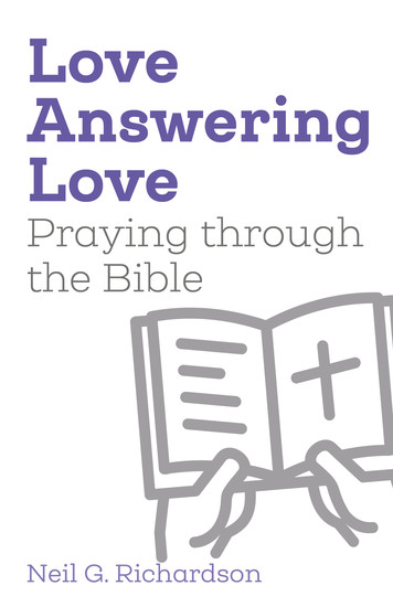 Love Answering Love - Praying through the Bible - cover