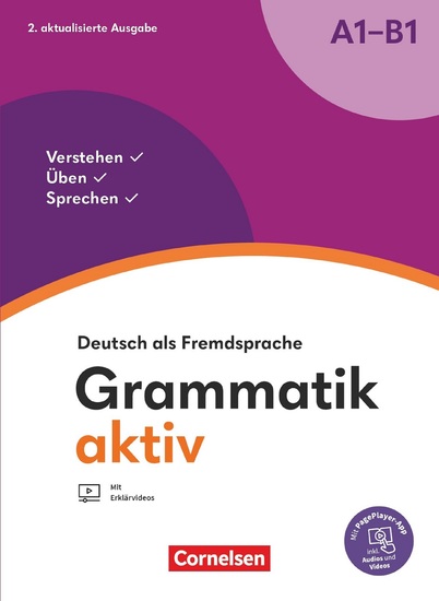 Grammatik aktiv - Deutsch als Fremdsprache - 2 aktualisierte Ausgabe - A1-B1 - Verstehen Üben Sprechen - Übungsgrammatik - Inkl PagePlayer-App - cover