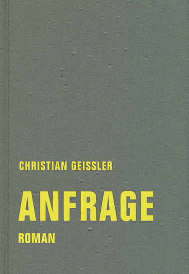 Anfrage - Roman - cover