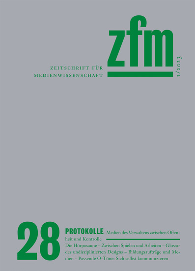 Zeitschrift für Medienwissenschaft 28 - Jg 15 Heft 1 2023: Protokolle - cover