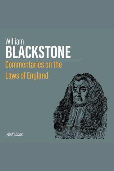 Commentaries on the Laws of England - cover