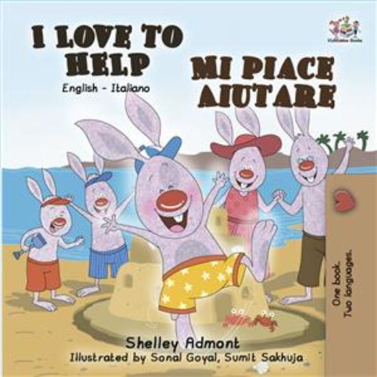 I Love to Help Mi piace aiutare (English Italian) - English Italian Bilingual book - cover