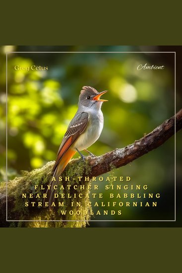Ash-throated Flycatcher Singing Near Delicate Babbling Stream in Californian Woodlands - Nature Sounds for Yoga and Relaxation - cover