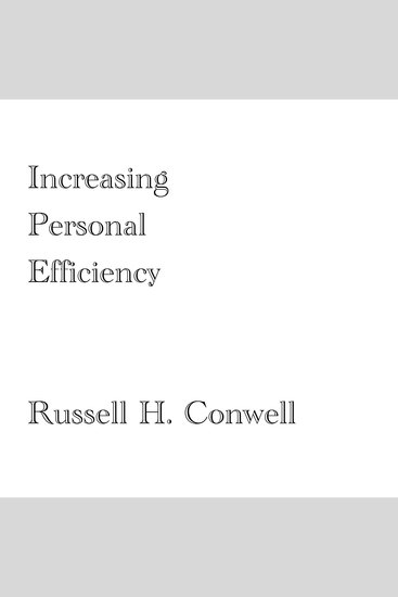 Increasing Personal Efficiency - cover