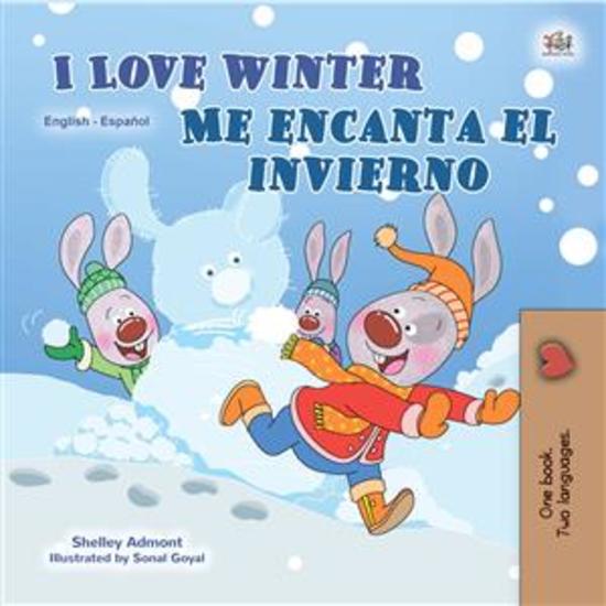 I Love Winter Me encanta el invierno (English Spanish) - English Spanish Bilingual children's book - cover