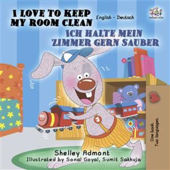I Love to Keep My Room Clean (English German) - English German Bilingual children's book - cover