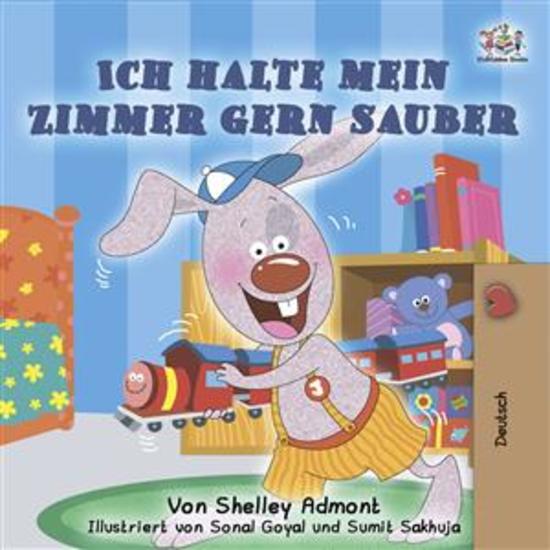 I Love to Keep My Room Clean (German Only) - German children's book - cover