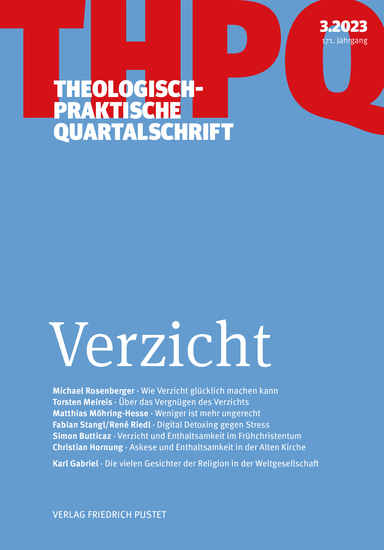 Verzicht - Theologisch-praktische Quartalschrift 3 2023 - cover