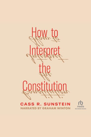 How to Interpret the Constitution - cover