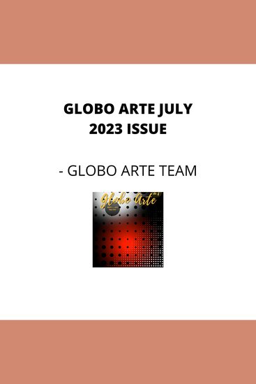 Globo arte July 2023 issue - AN art magazine for helping artist in their art career - cover