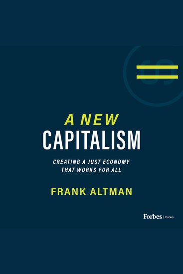 A New Capitalism - Creating A Just Economy That Works for All - cover