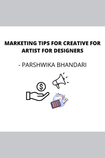 Marketing tips for Creative for artist for designers - For beginners newbies - cover