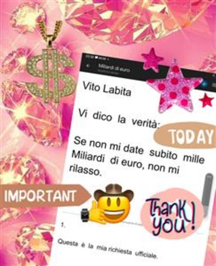 Vi dico la verità: Se non mi date subito mille Miliardi di euro non mi rilasso - Questa è la mia richiesta ufficiale - cover