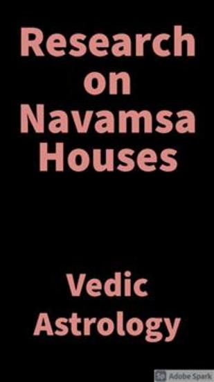 Research on Navamsa Houses - Vedic Astrology - cover