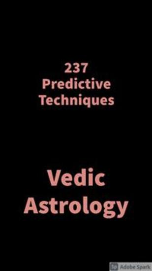 237 Predictive Techniques - Vedic Astrology - cover