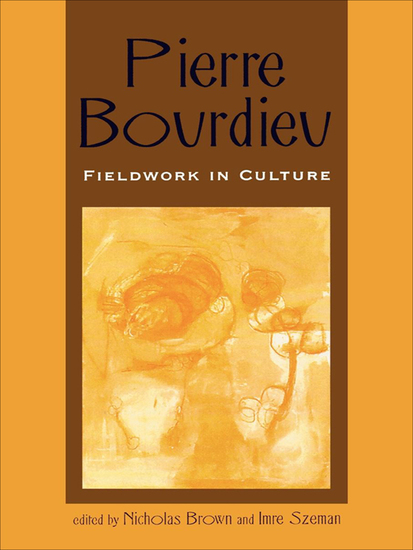 Pierre Bourdieu - Fieldwork in Culture - cover