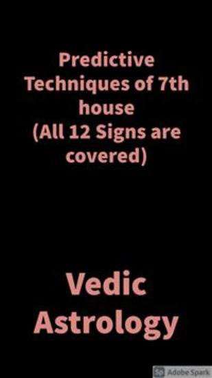 Predictive Techniques of 7th house - Vedic Astrology - cover