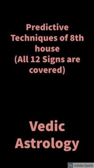Predictive Techniques of 8th house - Vedic Astrology - cover