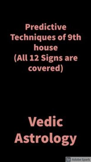 Predictive Techniques of 9th house - Vedic Astrology - cover