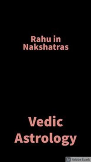 Rahu in Nakshatras - Vedic Astrology - cover