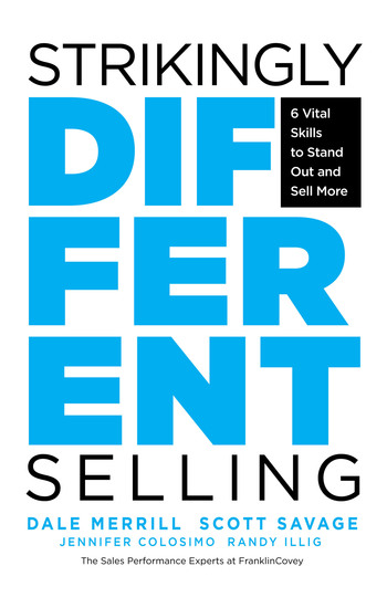 Strikingly Different Selling - 6 Vital Skills to Stand Out and Sell More - cover