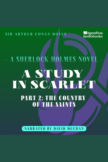 Study in Scarlet A (Part 2: The Country of the Saints) - cover