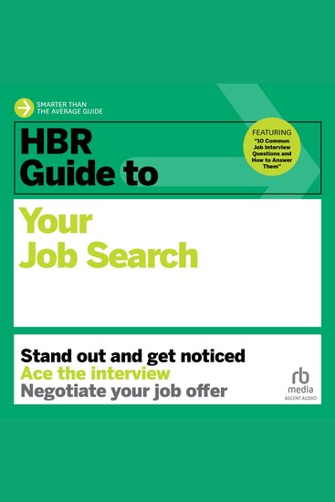 HBR Guide to Your Job Search - cover