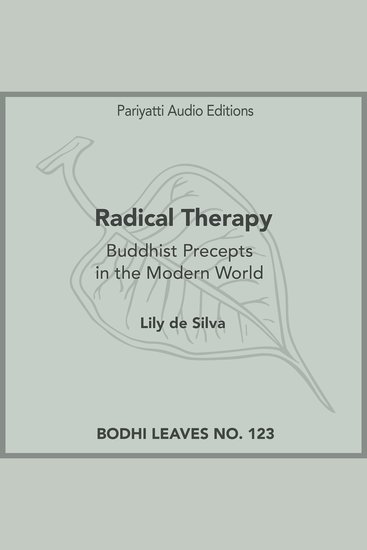 Radical Therapy - Buddhist Precepts in the Modern World - cover