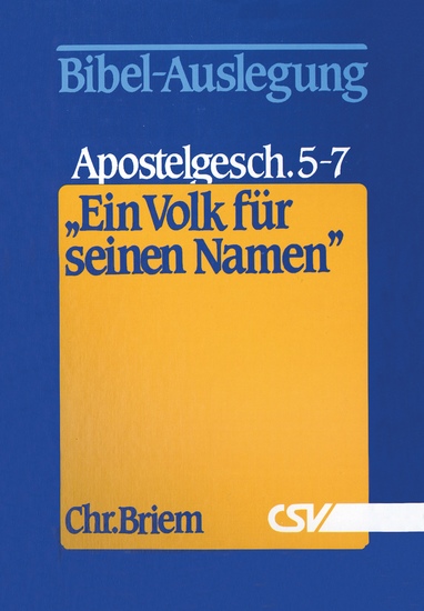 Ein Volk für seinen Namen - Apostelgeschichte 5-7 - cover