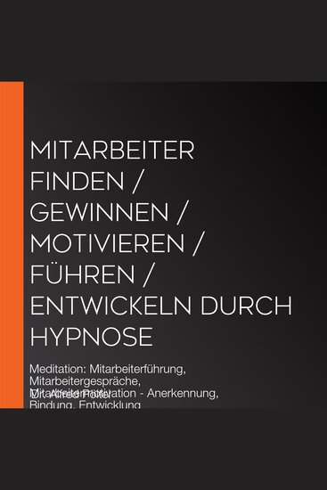 Mitarbeiter finden gewinnen motivieren führen entwickeln durch Hypnose - Meditation: Mitarbeiterführung Mitarbeitergespräche Mitarbeitermotivation - Anerkennung Bindung Entwicklung - cover