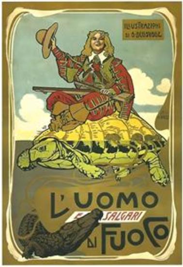L'uomo di fuoco - Emilio Salgari - edizione illustrata - cover