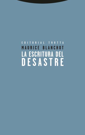 La escritura del desastre - cover