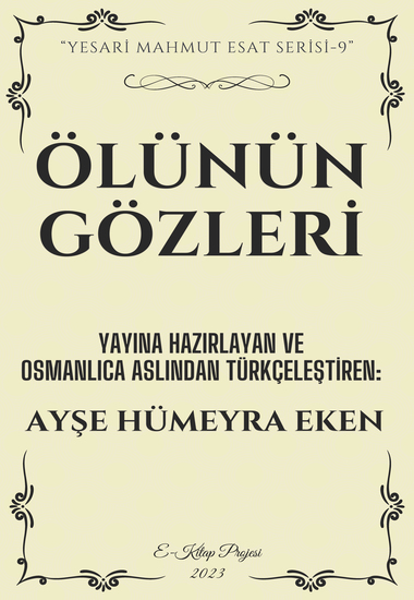 Ölünün Gözleri - cover