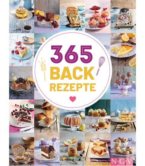 365 Backrezepte - Ein köstliches Backrezept für jeden Tag im Jahr Backbuch mit süßen und herzhaften Rezepten - cover