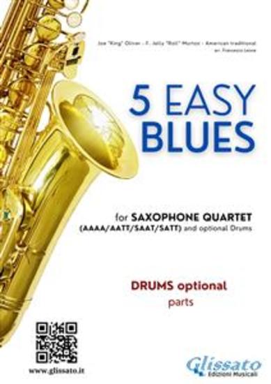 Drums optional parts "5 Easy Blues" for Saxophone Quartet - for beginners - cover