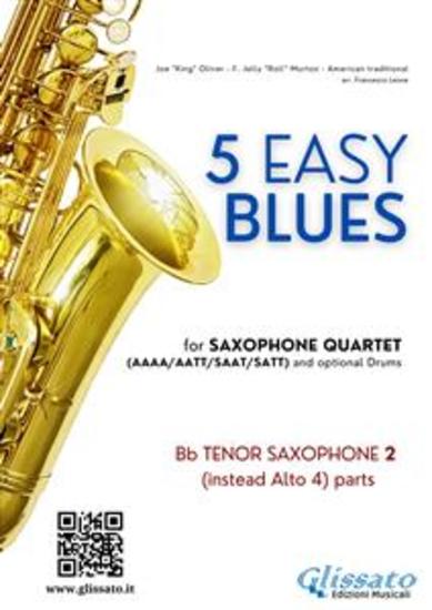 Tenor Sax 2 (instead Alto 4) parts "5 Easy Blues" for Saxophone Quartet - for beginners - cover