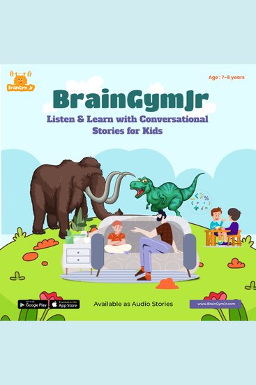 BrainGymJr : Listen and Learn ( 7-8 years) - II - A collection of five short conversational Audio Stories for children aged 7-8 years - cover