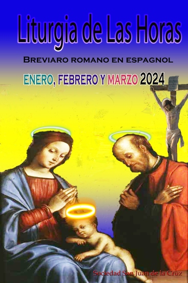 Liturgia de las Horas - Breviario romano: en español en orden todos los días de enero febrero y marzo 2024 - cover