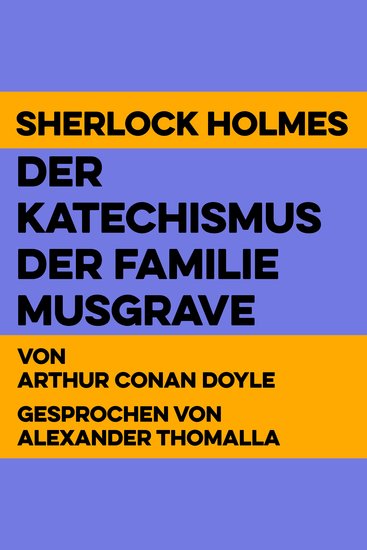 Der Katechismus der Familie Musgrave - Sherlock Holmes - cover
