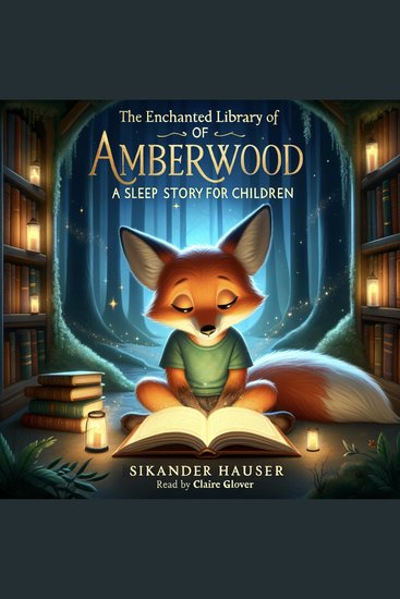 The Enchanted Library of Amberwood - A Sleep Story for Children - cover