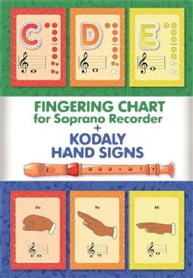 Fingering Chart for Soprano Recorder + Kodaly Hand Signs - cover
