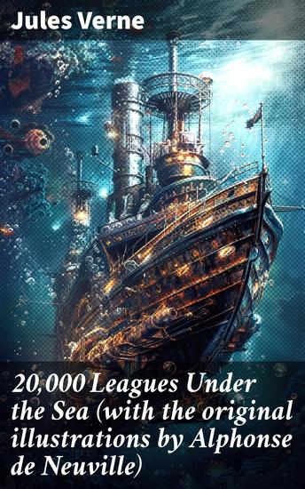 20000 Leagues Under the Sea (with the original illustrations by Alphonse de Neuville) - Dive into Submarine Adventure: Science Exploration & Excitement Below the Waves - cover