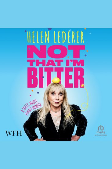 Not That I'm Bitter - cover