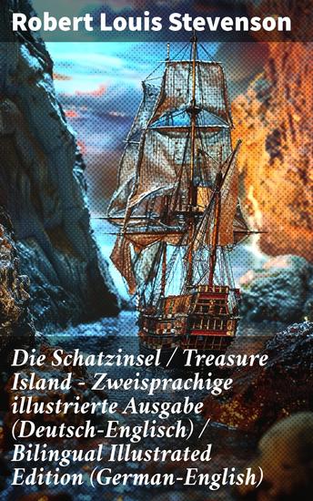 Die Schatzinsel Treasure Island - Zweisprachige illustrierte Ausgabe (Deutsch-Englisch) Bilingual Illustrated Edition (German-English) - Geheimnisse der Piratenwelt entdecken - cover
