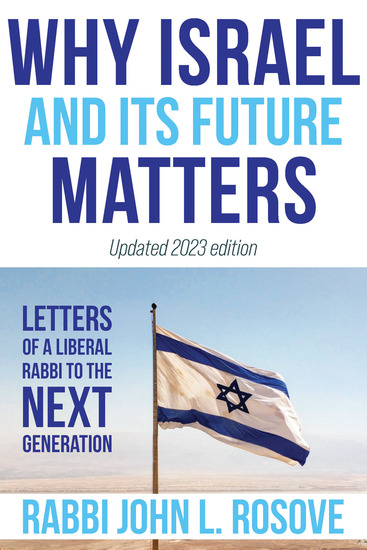 Why Israel (and its Future) Matters - Letters of a Liberal Rabbi to the Next Generation - cover