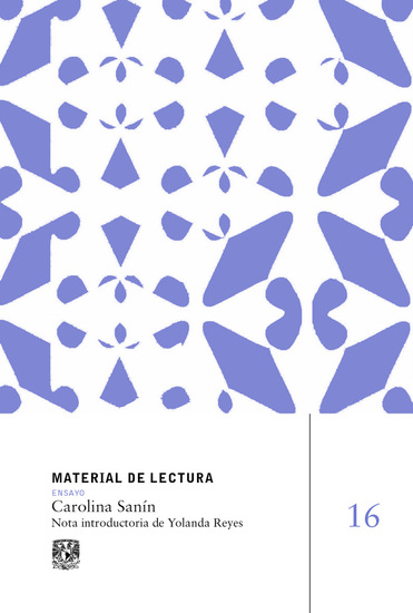 Carolina Sanín - Material de lectura núm 16 Ensayo Nueva época - cover