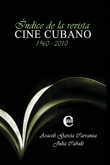 Índice de la revista Cine Cubano - cover