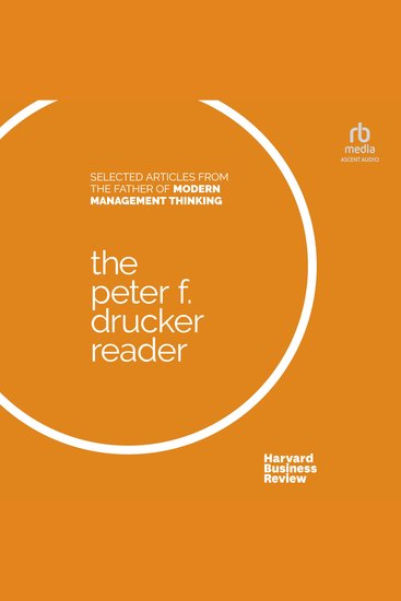The Peter F Drucker Reader - Selected Articles from the Father of Modern Management Thinking - cover