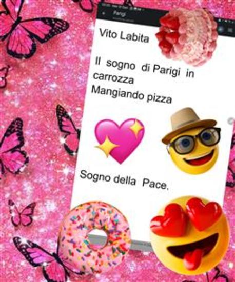 Il sogno di Parigi in carrozza Mangiando pizza - Sogno della Pace - cover